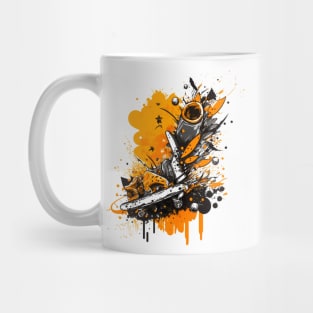 Abstract Chaos Skater Skateboard Surf Design Mug